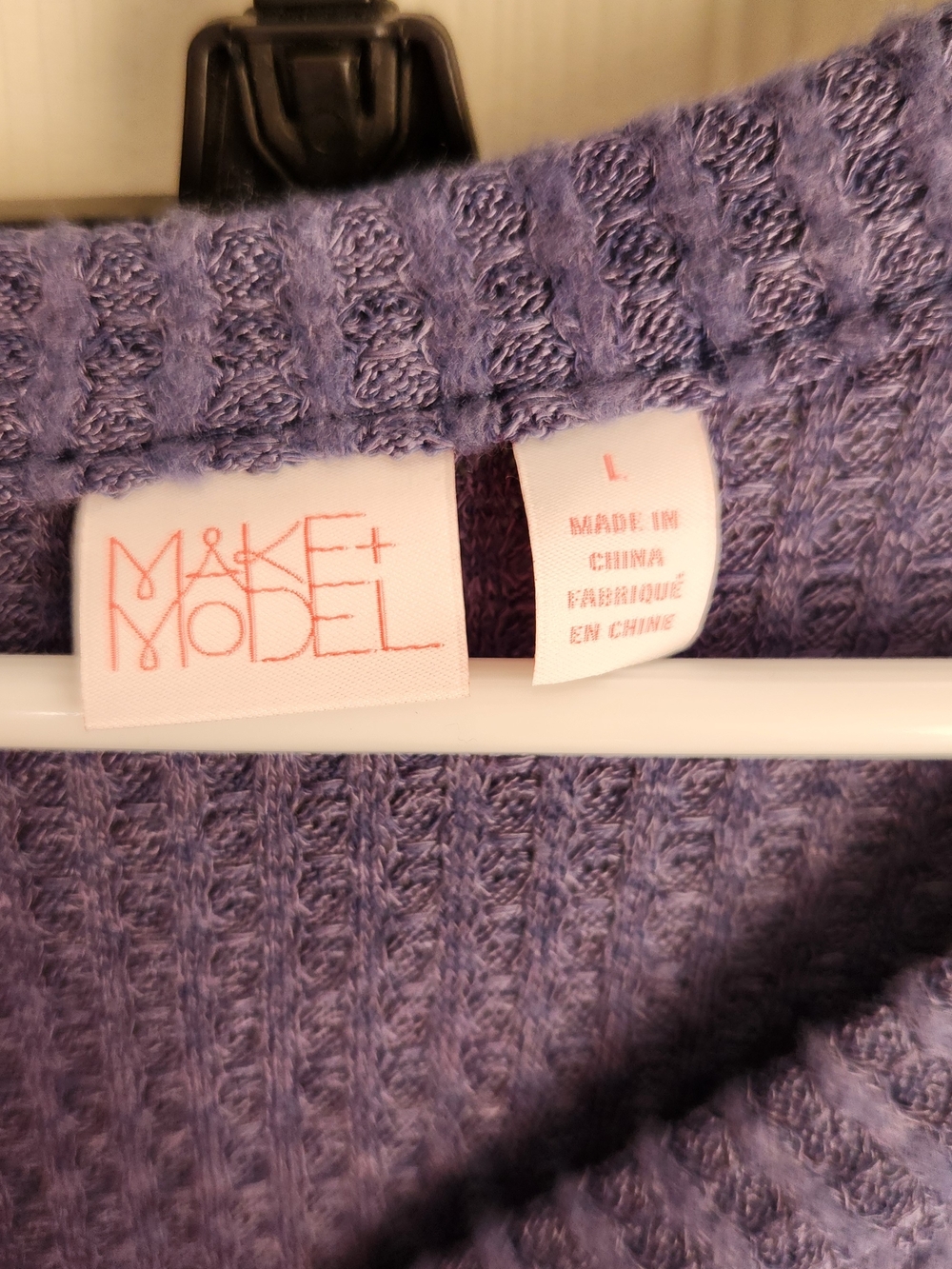 Make + Model Lavender Ribbed Knit Tunic - Picture 2 of 8
